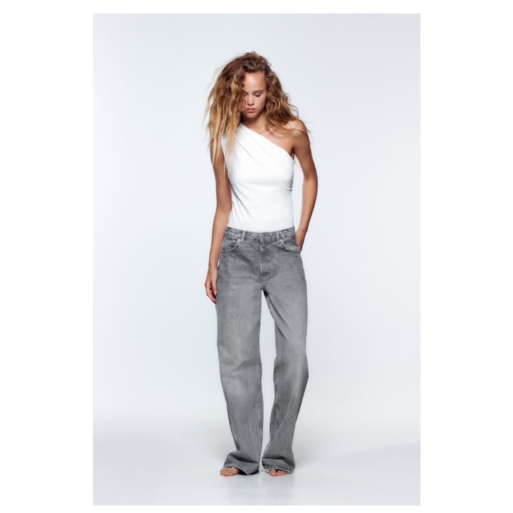 Zara Ruched Asymmetric Bodysuit